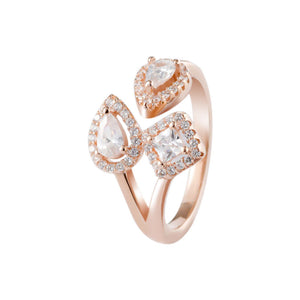 Rose gold ring in sterling silver