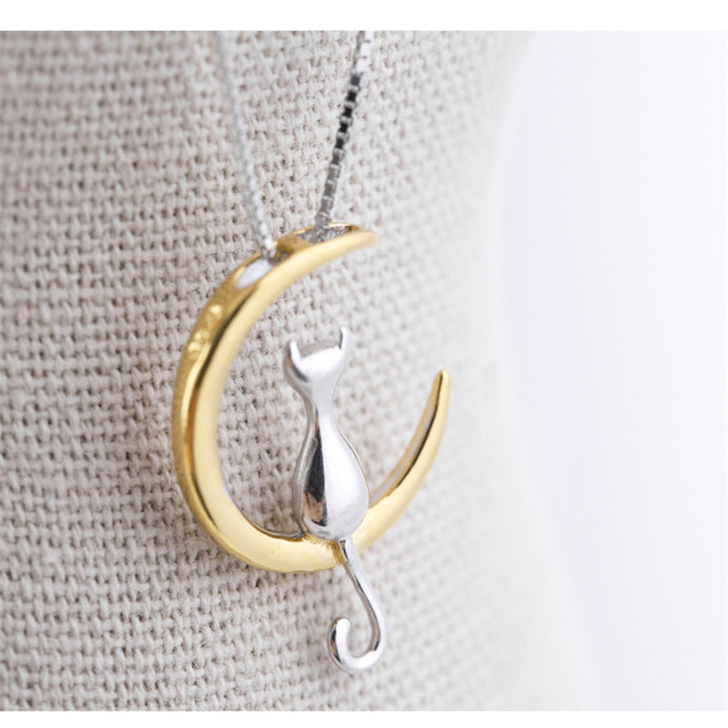 Women Chain Link Necklaces Trendy Round White Big Cubic Zirconia Charm Necklace For Women Girl Gift Jewelry
