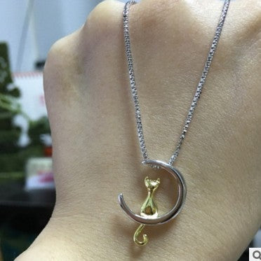 Women Chain Link Necklaces Trendy Round White Big Cubic Zirconia Charm Necklace For Women Girl Gift Jewelry