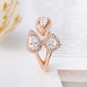 Rose gold ring in sterling silver