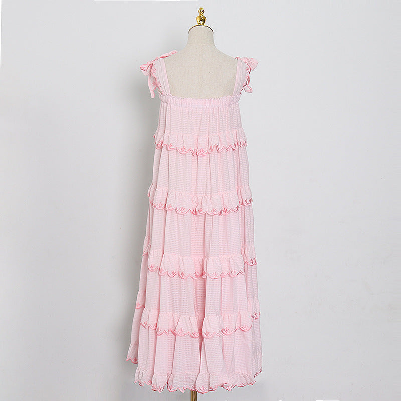 Women's Fashion Casual Resort Style Solid Color Dress