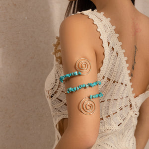Gravel Ring Beaded Opening Bracelet