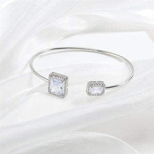 Women's Simple Bracelet Bracelet High-grade Water Drop Inlaid Women's Square Diamond